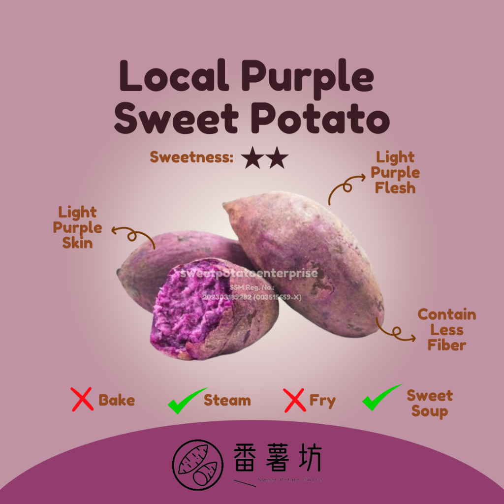 Purple Flesh Sweet Potato 1 kg (Direct From Farm)