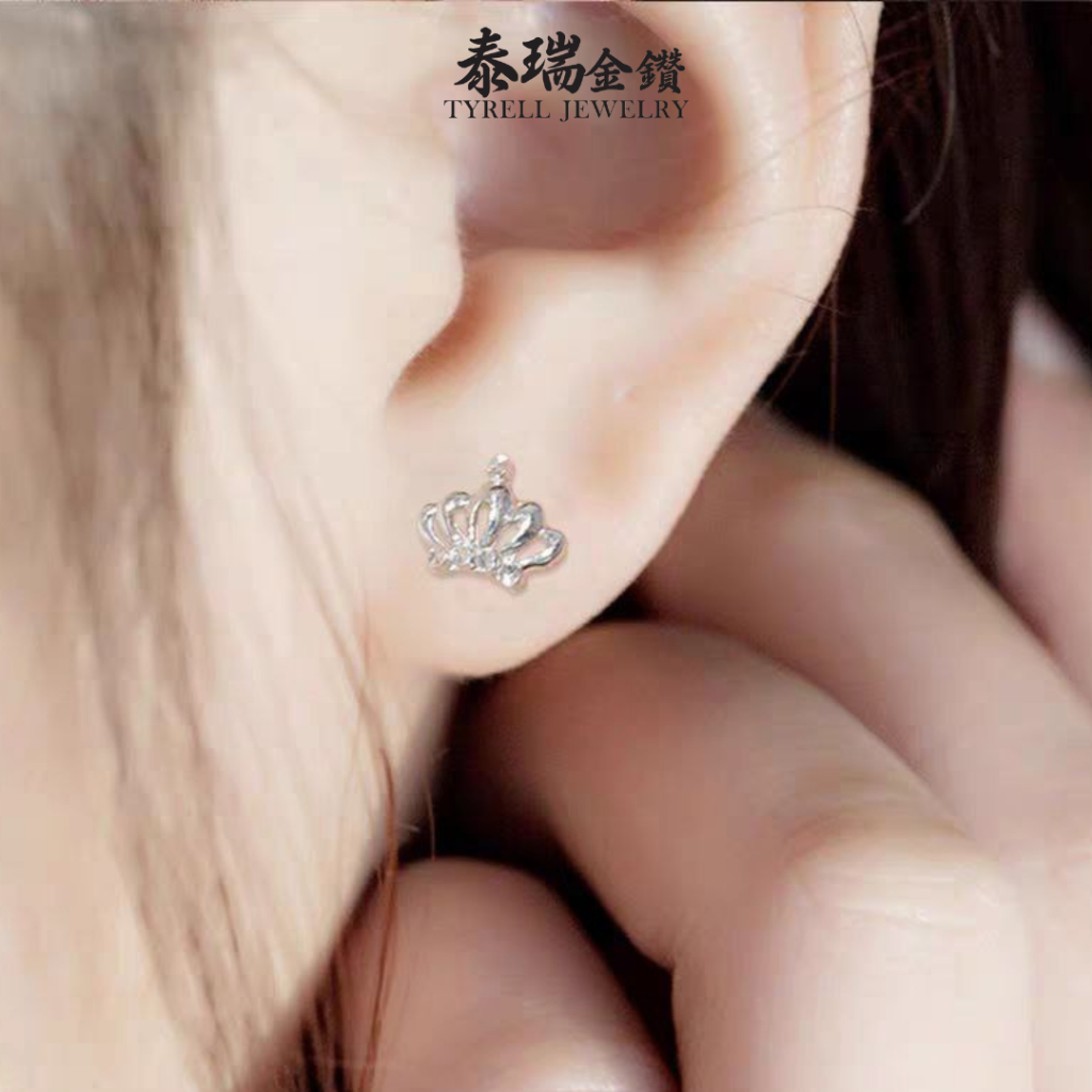 Imported S925 Crown Silver Earring 进口S925皇冠银耳环