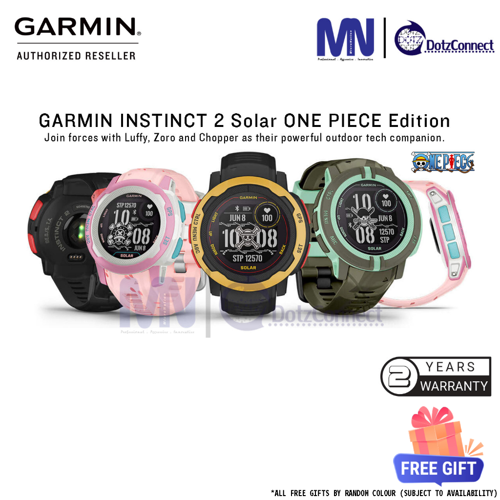 Garmin Instinct 2 / 2S Solar One Piece Limited Edition with Luffy, Zoro and Chopper Edition [ NEW ]