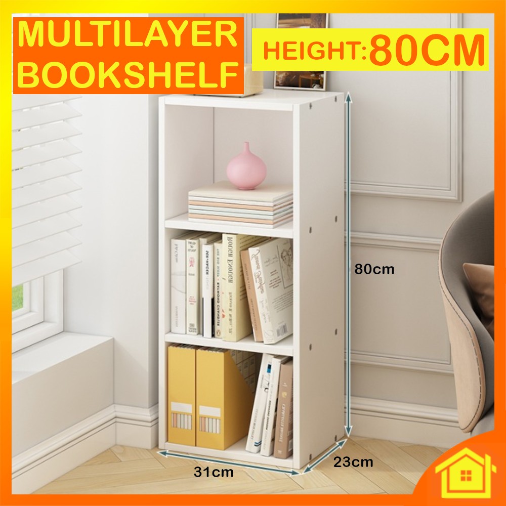 [OneHome] Rak buku Cabinet kayu Kabinet Ruang Tamu Budak Kanak Bookshelf Wooden Shelf Organizer Book Rack