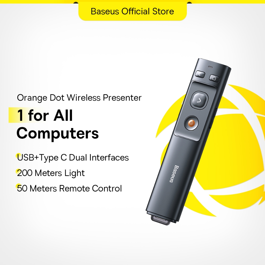 Baseus Presenter Wireless Laser Pointer 2.4GHz Remote Controller for Mac