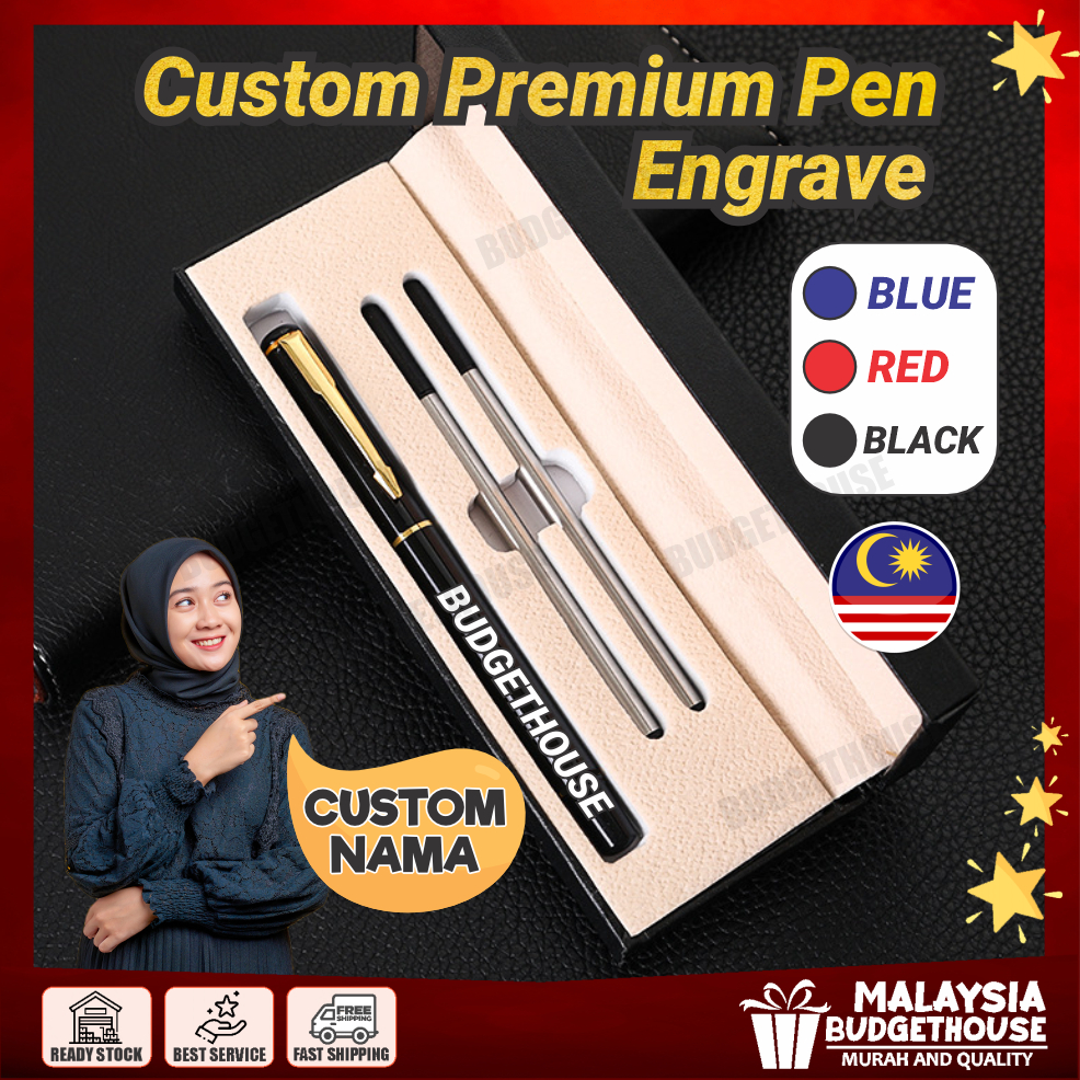 CUSTOM ENGRAVE Personalised Premium Metal Pen Custom Engrave Pen Ballpoint Ball Pen Roller Pen Gift