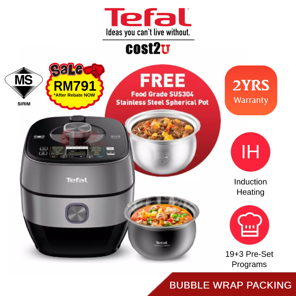 [EXTRA POT] Tefal Home Chef Smart Multicooker | CY638D65 CY638D Pressure Cooker Multi Cooker Steamer Slow Cooker