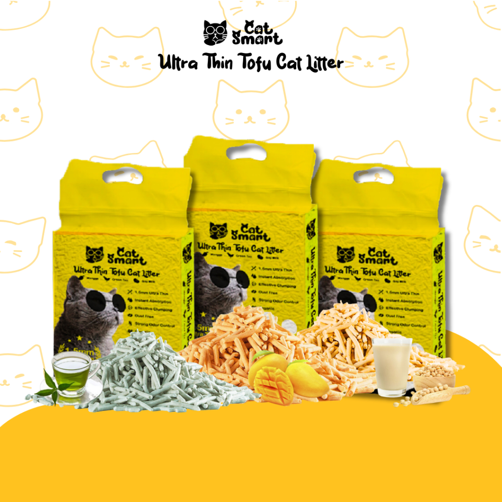 Super Odor Control 1.5mm Tofu Cat Litter Pasir Kucing Toilet Kucing Smart Cat豆腐猫砂