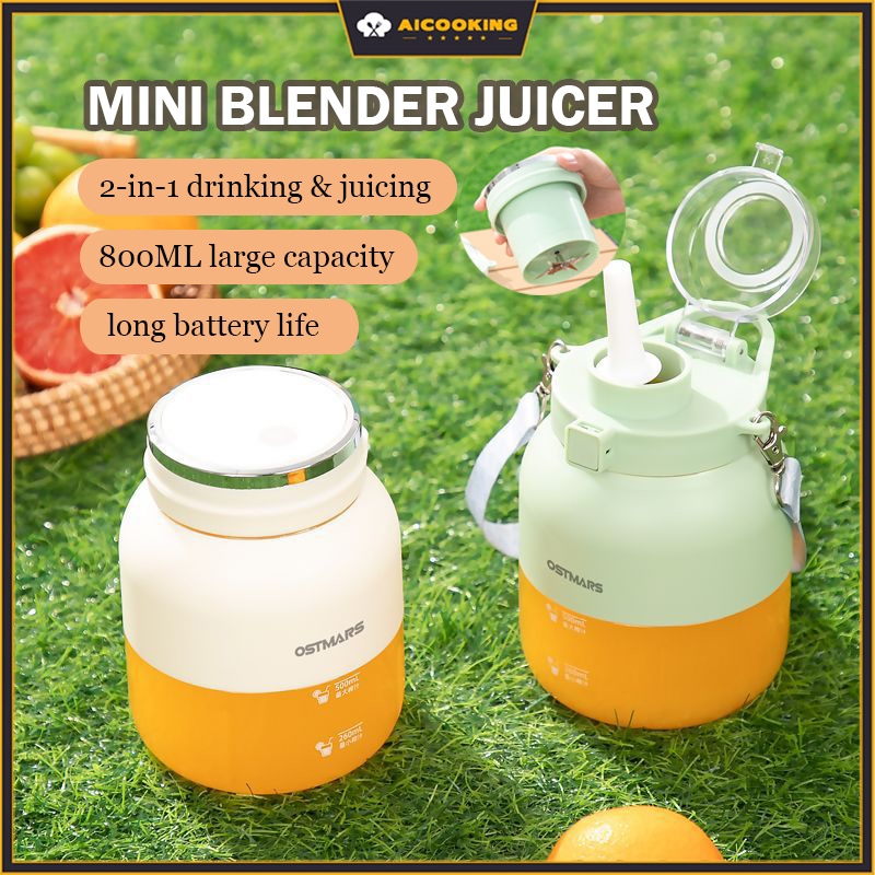 [Malaysia Stock] OSTMARS 800ml Portable Juicer Blender Mini Juice Maker Fruit Blender Large Capacity Bottle 榨汁杯 果汁機