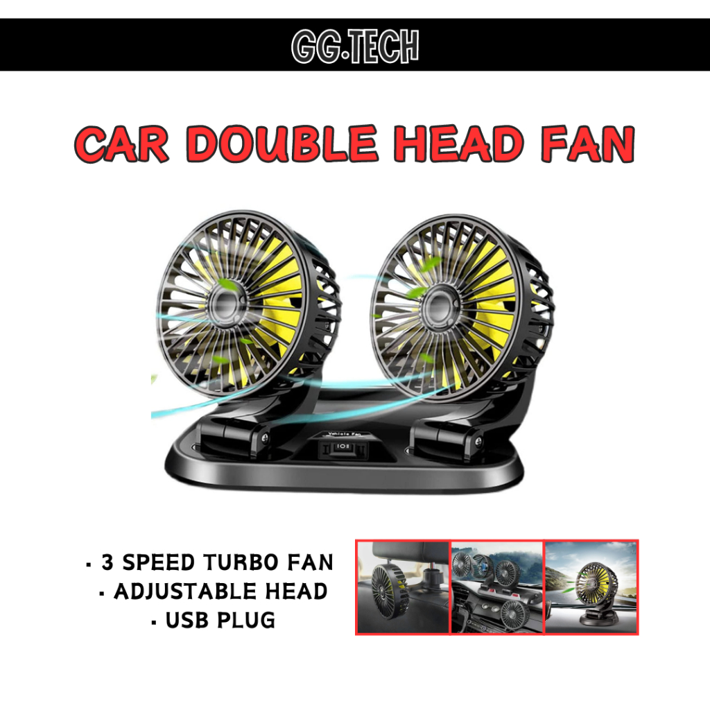 360° Degree Usb Fan Car Fan Air Cooler Fan Kipas Mini Kereta Usb 12v 24v Fan Kipas Dalam Kereta  Kipas USB Mini Fan汽車風扇