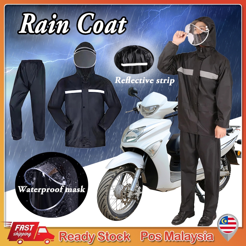 【5 Size】Motorcycle Rain Coat Waterproof Baju Hujan Motor Bicycle Outdoor Raincoat Motorbike Rainsuit 雨衣 Baju Hujan