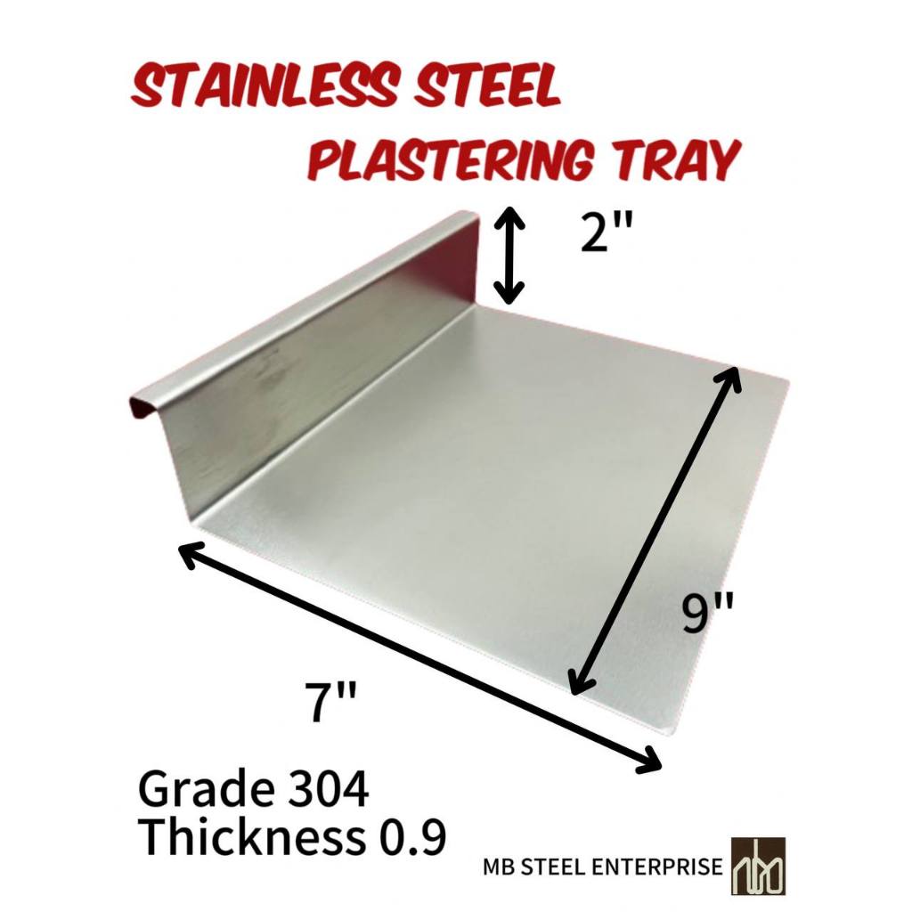 Stainless Steel Plastering Tray Grade 304 for Plaster Ceiling |Plaster Tray|Plastering Tool Holder