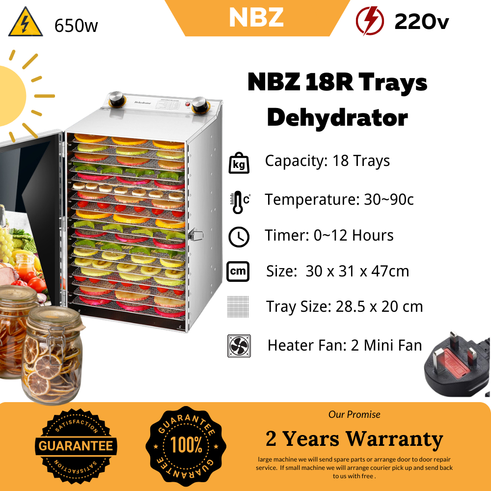 NBZ 18R Food Dehydrator Machine Food Dryer Dehydrator Dehydrated Machine Mesin pengering makanan  风干机 烘幹機 食品 果干机 干果机 烘干机