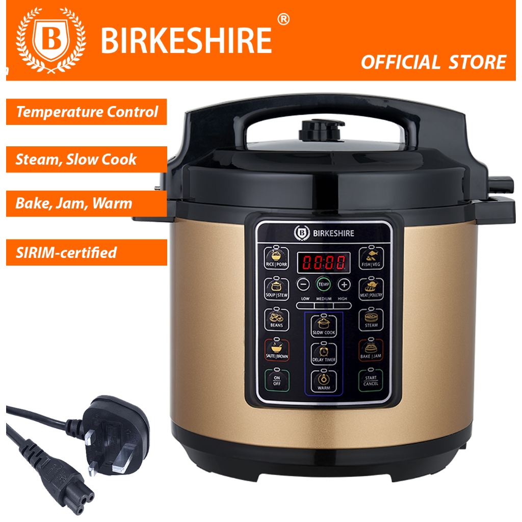 Birkeshire Electric Pressure Cooker PC-261-M Multi-Function - Gold (6L)