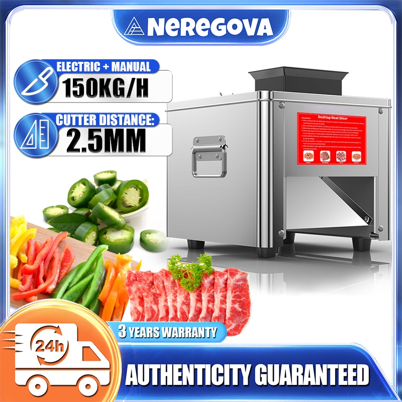 850W Electric Slicer 2.5MM Commercial Automatic Meat Cutting Machine Meat Grinder Beef Mutton Rolls Cutter全自动商用切肉机