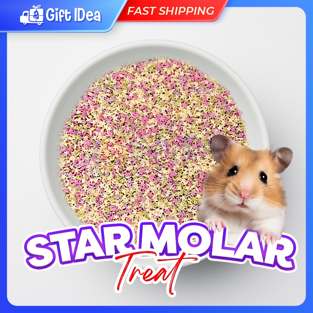 Star Shape Fruit & Vege Molar Hamster Treat 星星果蔬小花面颗粒仓鼠磨牙配粮 (20g)