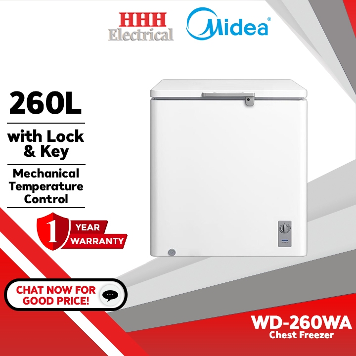 Midea Chest Freezer Peti Sejuk Beku WD-260WA (260L) / Pensonic PFZ-203 (200L) Freezer Low Energy Consumption