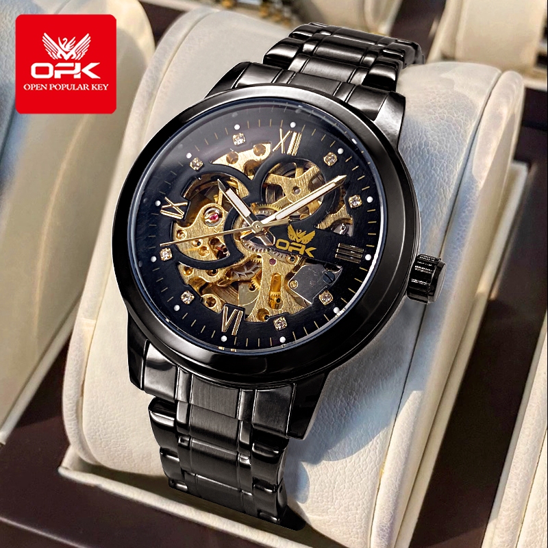 OPK Jam Tangan Lelaki Original 100% Automatic Watches Watch Man Birthday Mechanical Luminous 8165-H