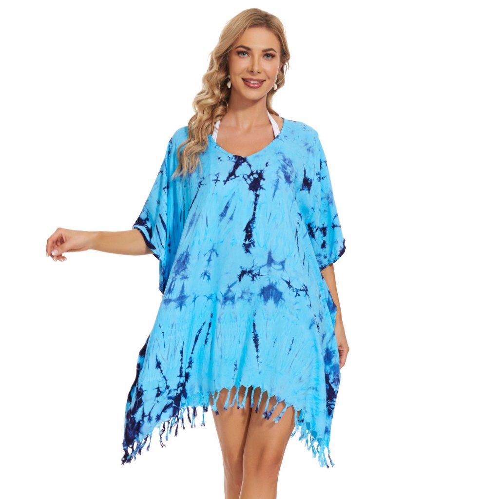 Beautybatik Plus Size Tie Dye Baju Kelawar Kaftan Blouse [XL-4X] Many Colors