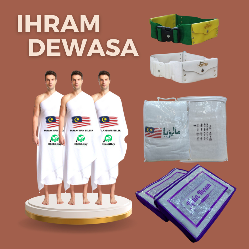 🍁READYSTOCK🍁 KAIN IHRAM DEWASA HIGH QUALITY | MADE IN PAKISTAN 💯 COTTON