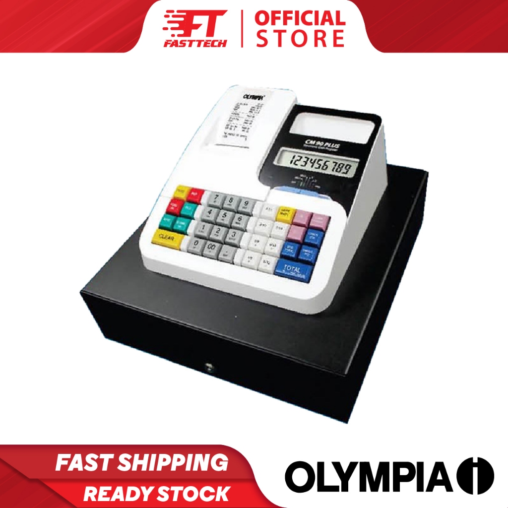 [German Brand] Olympia CM90 Plus / CM80 Plus Electronic Cash Register Mesin Wang Duit Drawer Kedai Runcit Gerai Makan