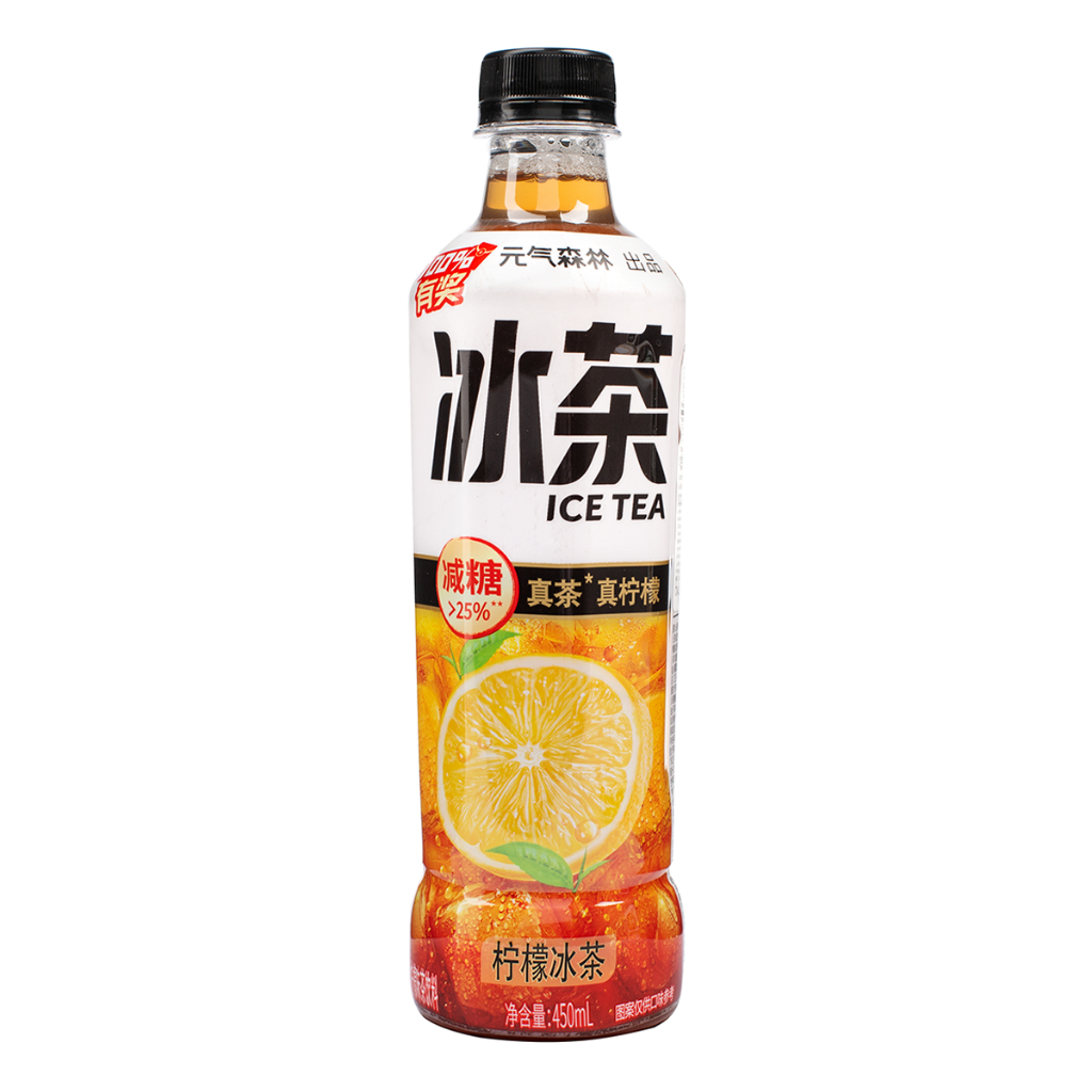 GENKI FOREST White Peach Iced Jasmine Tea Lemon Iced Black Tea Less Sugar Zesty Grapefruit Iced Green Tea 450ML