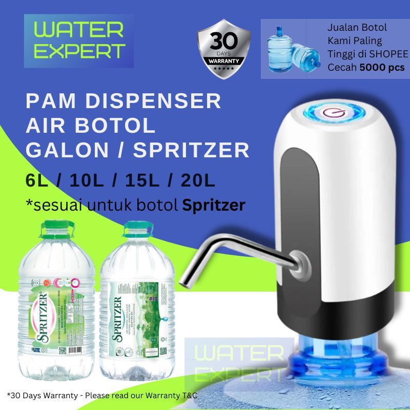 Water Dispenser Pump Spritzer Water Dispenser Mineral Water Bottle 5 Gallon Botol Air Besar Portable