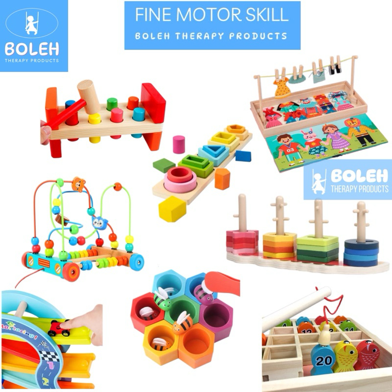 BOLEH Wooden Educational Toys, Fine Motor Skill Toys, Montessori Kids Early Learning, Toys For Kids