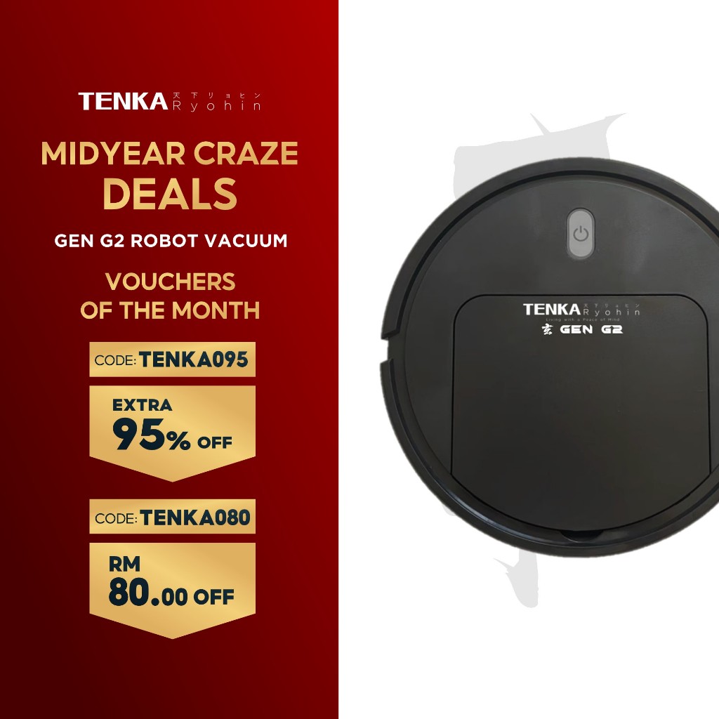 Tenka Ryohin Robot Vacuum Cleaner Smart Robot Vacuum Cleaner Gen G2 Sweep Mop Vacuum Cleaning Robot