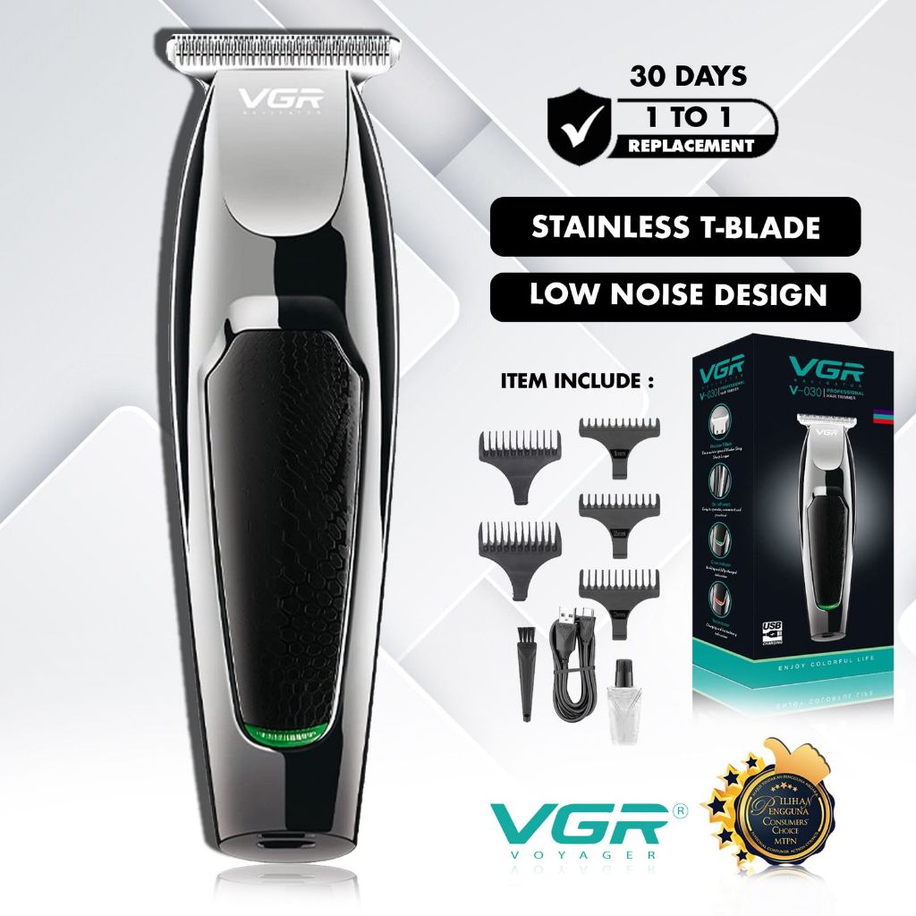 VGR V-030 Mesin Gunting Rambut Professional Hair Trimmer Runtime: 100 min for Men Precision