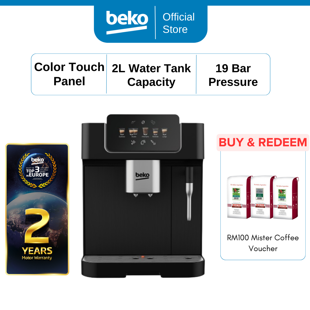 Beko Fully Automatic Espresso Coffee Machine CEG 7302 B with Milk Frother