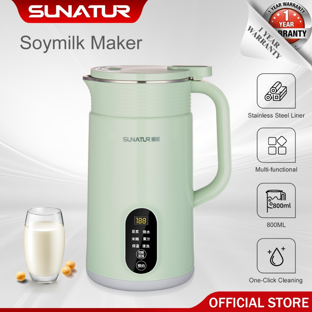 SUNATUR 全自动豆浆机多功能破壁机 800ml Soy Milk Machine Automatic Multifunction Soya Bean/Juicer/Hot Soup Maker