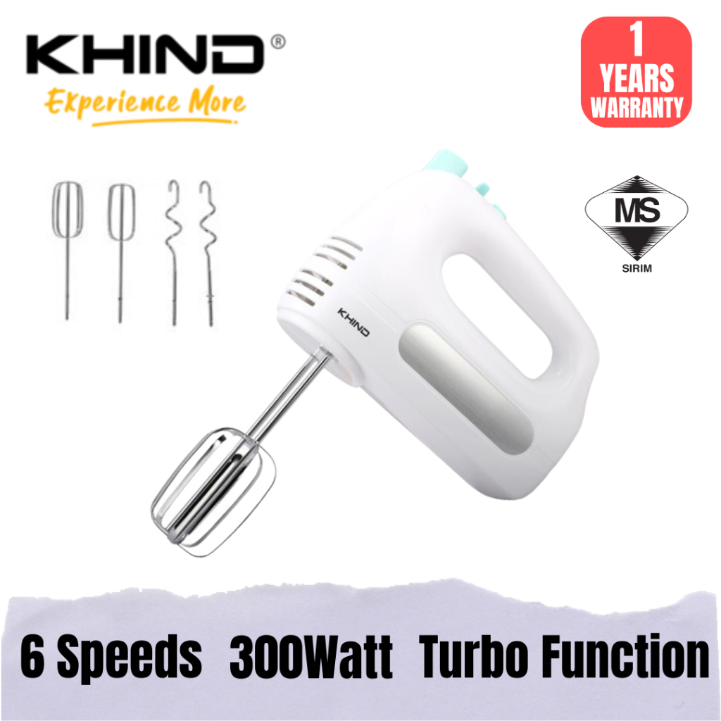 KHIND HAND MIXER MHM202 / HM300  | MIXER CAKE TANGAN