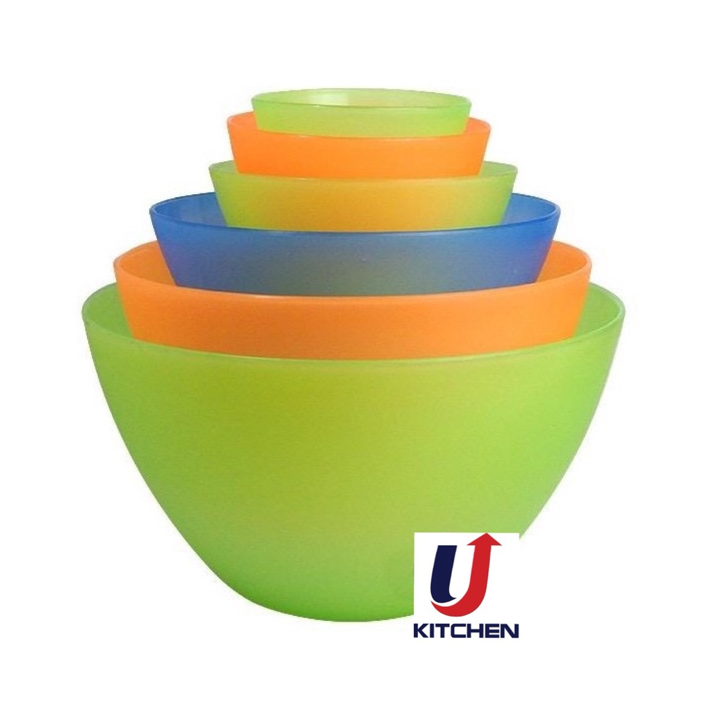 Plastic Salad Bowl / Vegetable Fruit Salad Bowl / Mixing Bowl / Colourful Round Plastic Salad Bowl