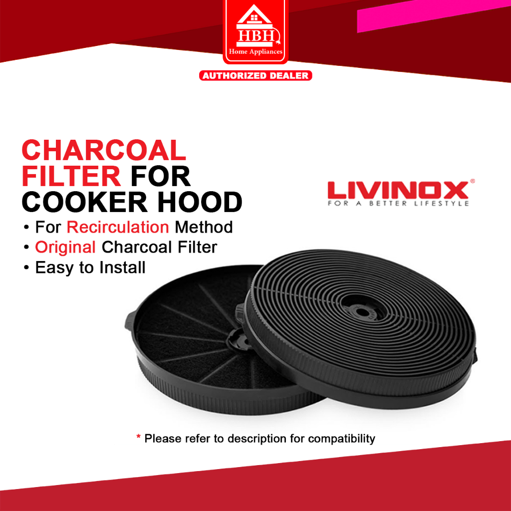 Livinox CH007 Kitchen Cooker Hood Recirculation Recirculating Charcoal Filter