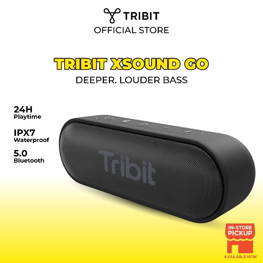 Tribit Xsound Go - 16W, Bluetooth Speaker 5.0, Charging C, IPX7 Waterproof, 24 Hours Playtime, TWS Pairing