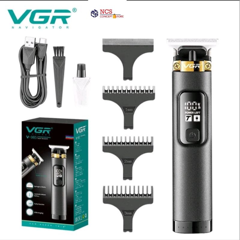 VGR V-985 Hair Clipper Professional Haircut Electric Hair Trimmer Machine Cordless Hair Cutting Machine Clipper for Men