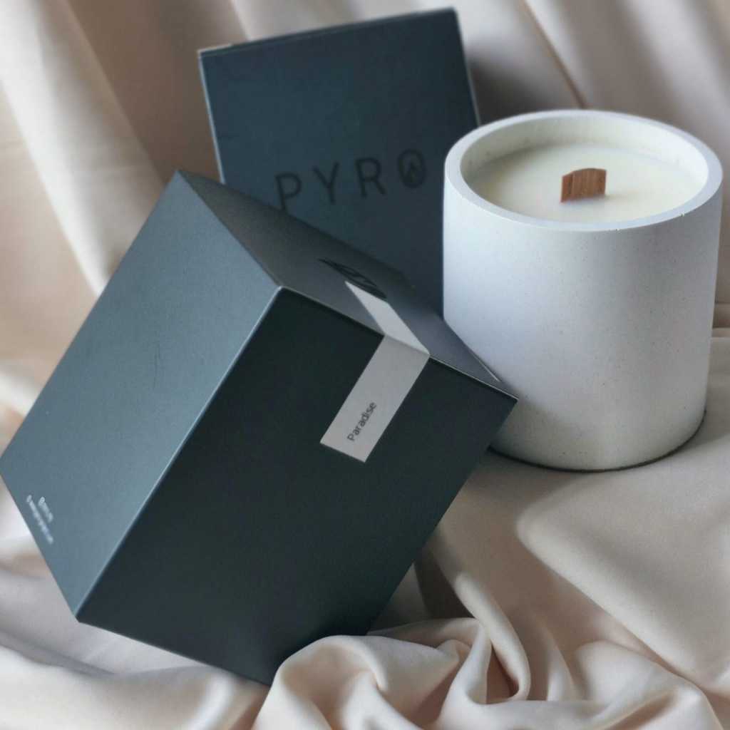 'Paradise' | 230G | Handcrafted Concrete Vessel Scented Candle | Palm Wax | PYRO |