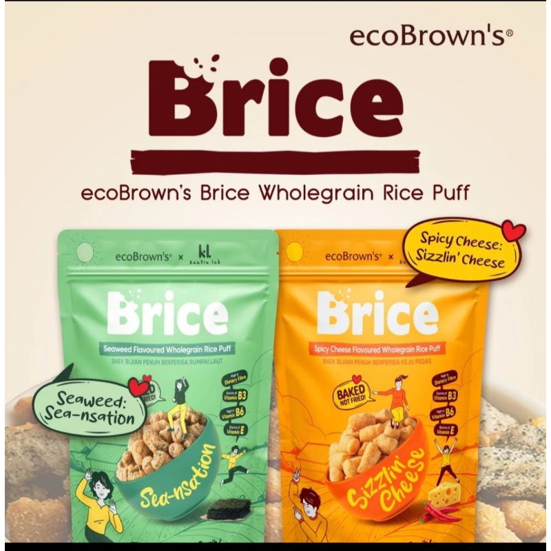 ecoBrown's Brice Seaweed/Spicy Cheese Flavour Wholegrain Rice Puff