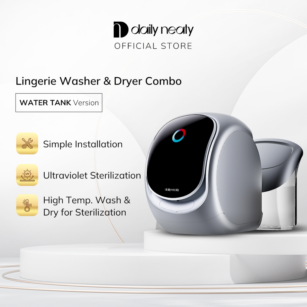 Daily Neaty Water Tank II Deluxe Mini Lingerie & Underwear Care Wash-Dry Machine Intimate Apparel WiFi Connection