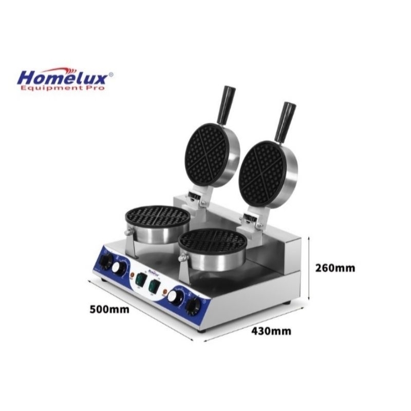 WAFFLE MAKER HOMELUX  DOUBLE