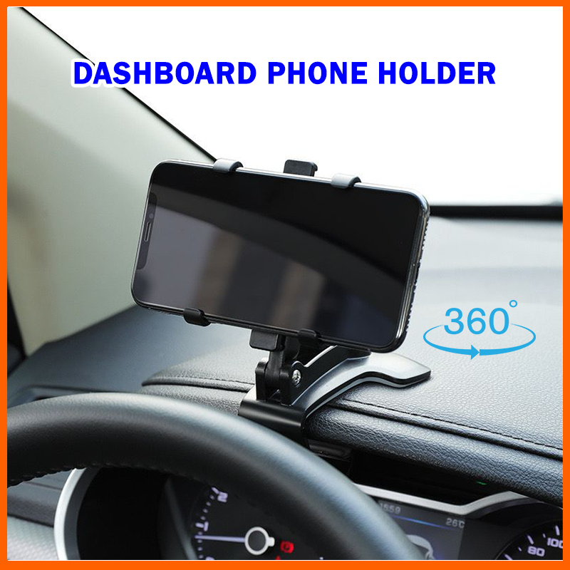 In-Car Dashboard Rear View Mirror Mount GPS DVR Phone Holder 360 Degree Rotated Phone Car Holder Strong Grip Durable
