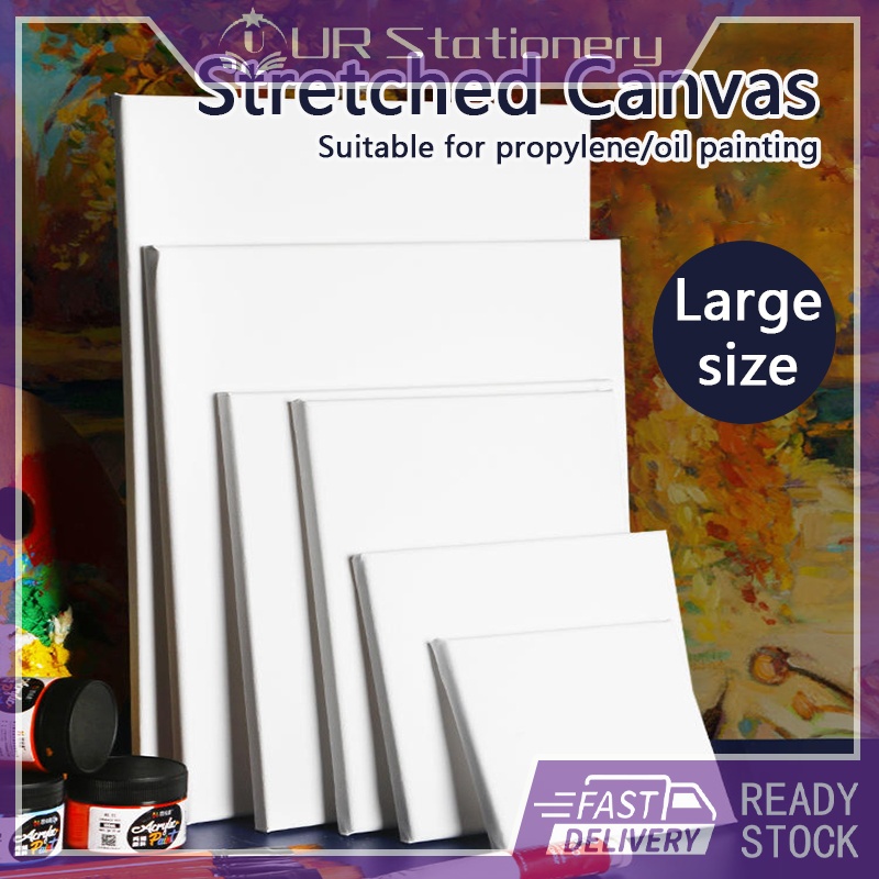 【Big Size】80*120Cm Canvas board painting with Frame Lukisan Stretched Canvas Board Art Frame Cotton Canvas 帆布油画框 W18