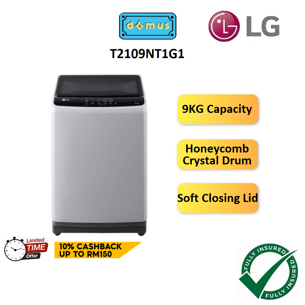 LG Washing Machine 8KG / 9KG Top Load Washer Soft Close Lid Mesin Basuh Auto Murah 洗衣机 洗衣機 T2108NT1G1 T2109NT1G1