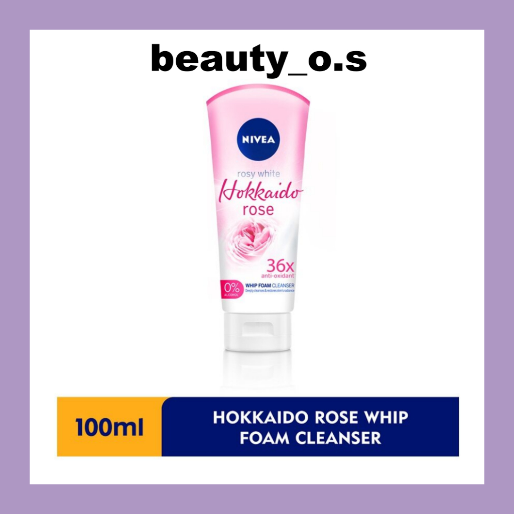 NIVEA ROSY WHITE HOKKAIDO ROSE WHIP FOAM CLEANSER 100G (MP)