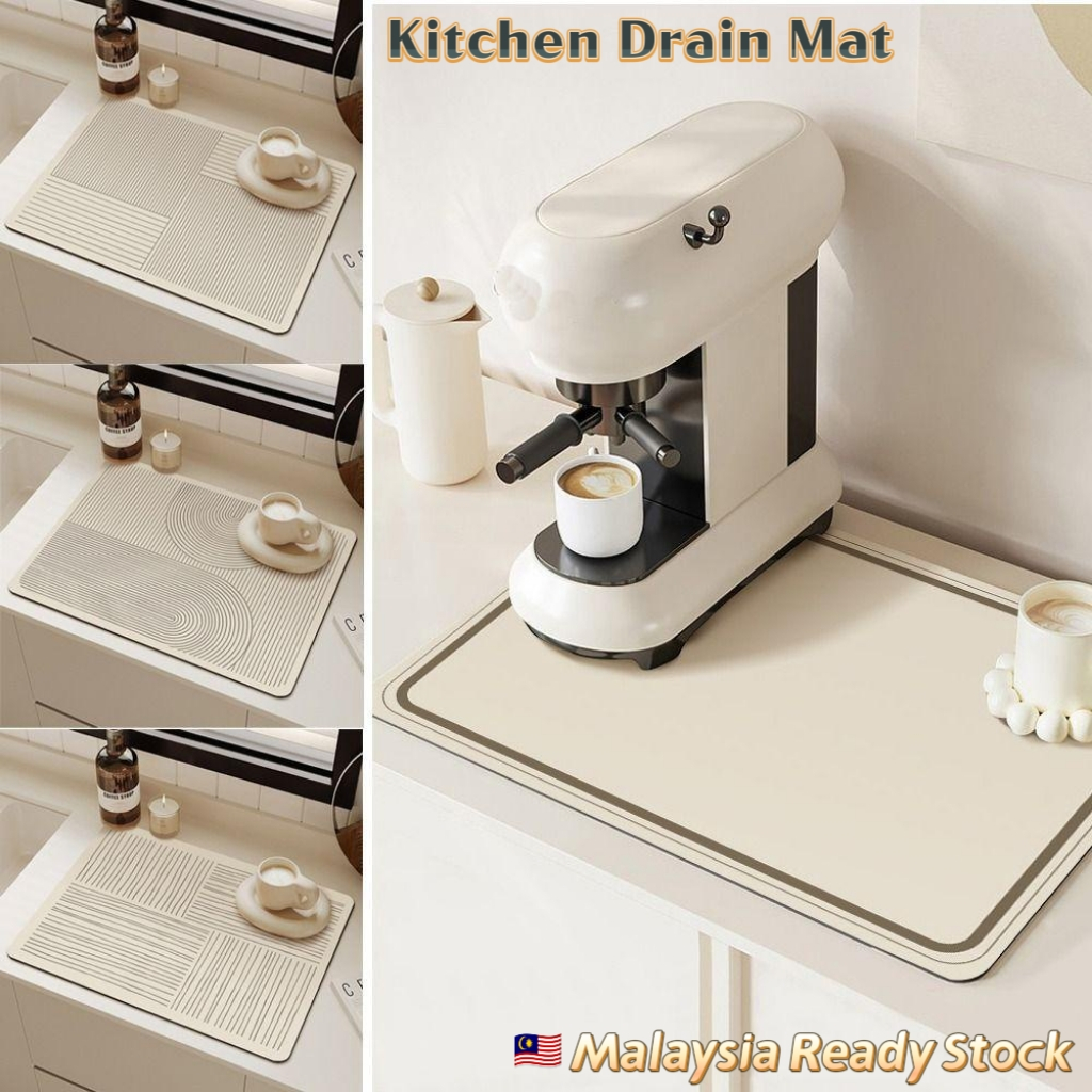Diatom Mud Table Mat Super Absorbent Dish Drain Pad Coffee Machine Pad Kitchen Table Placemat Heat Resistant