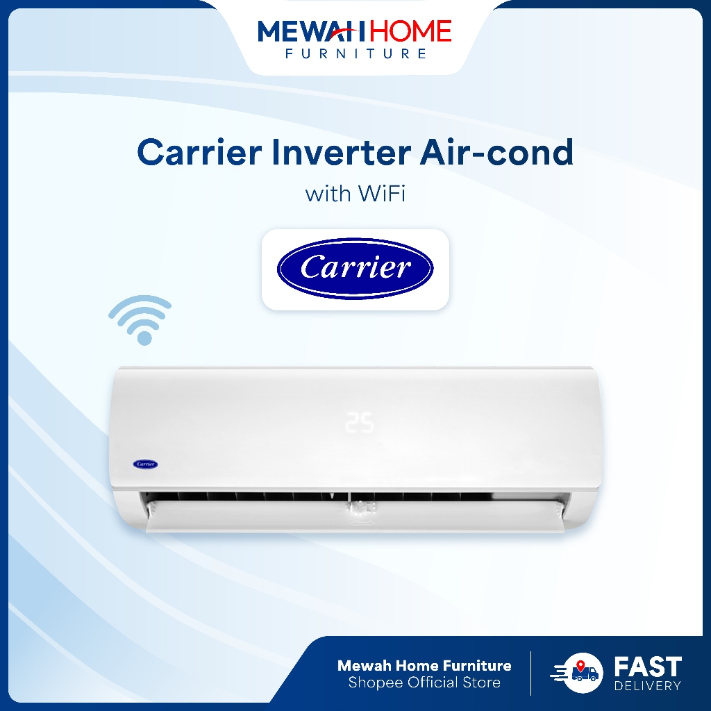 Mewah Home_CARRIER_N8VS_Inverter_Smart Control R32 Wall Mount Aircon(1Hp,1.5Hp,2Hp,2.5Hp)_Ready Stock