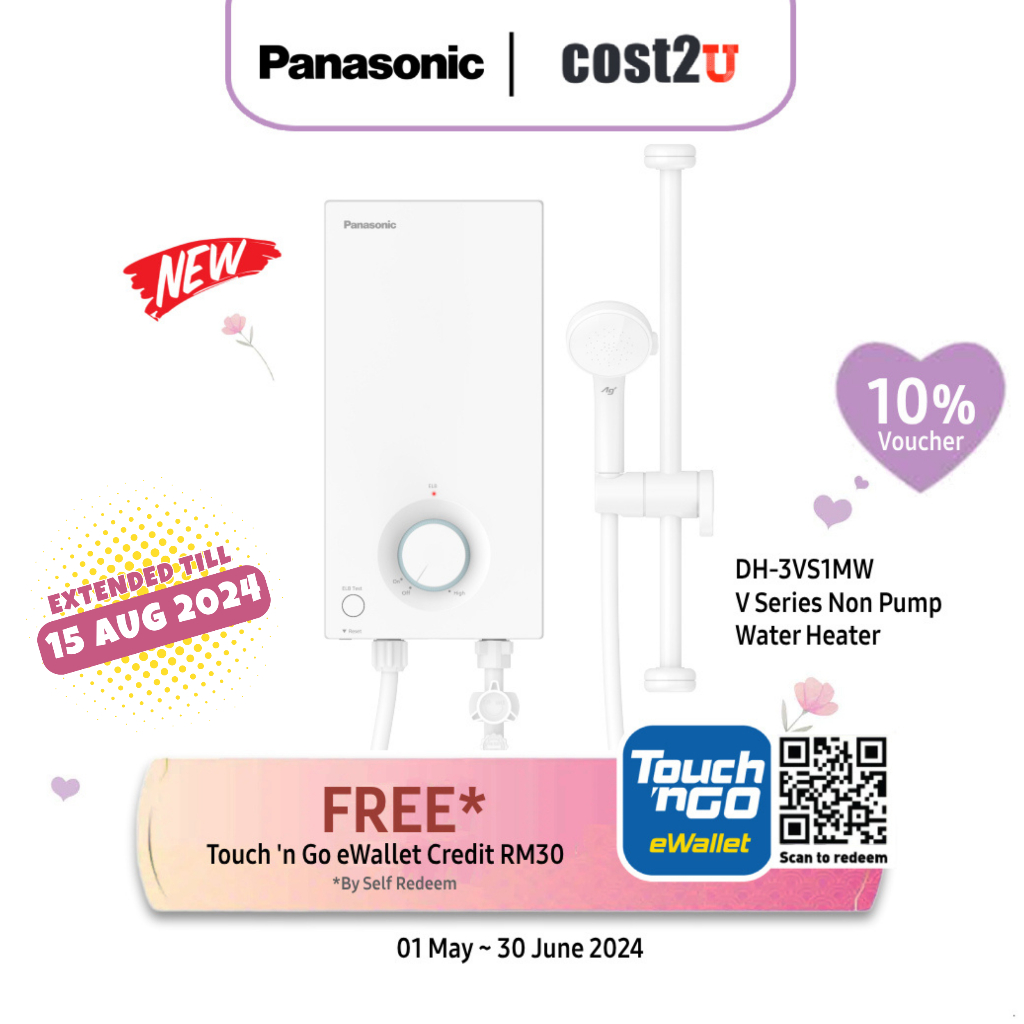 Panasonic V Series Water Heater (Non-Jet Pump) | DH-3VS1MW DH-3VS1 DH-3RL1MW  (Home Shower Heater Pemanas Air Mandi 热水器)