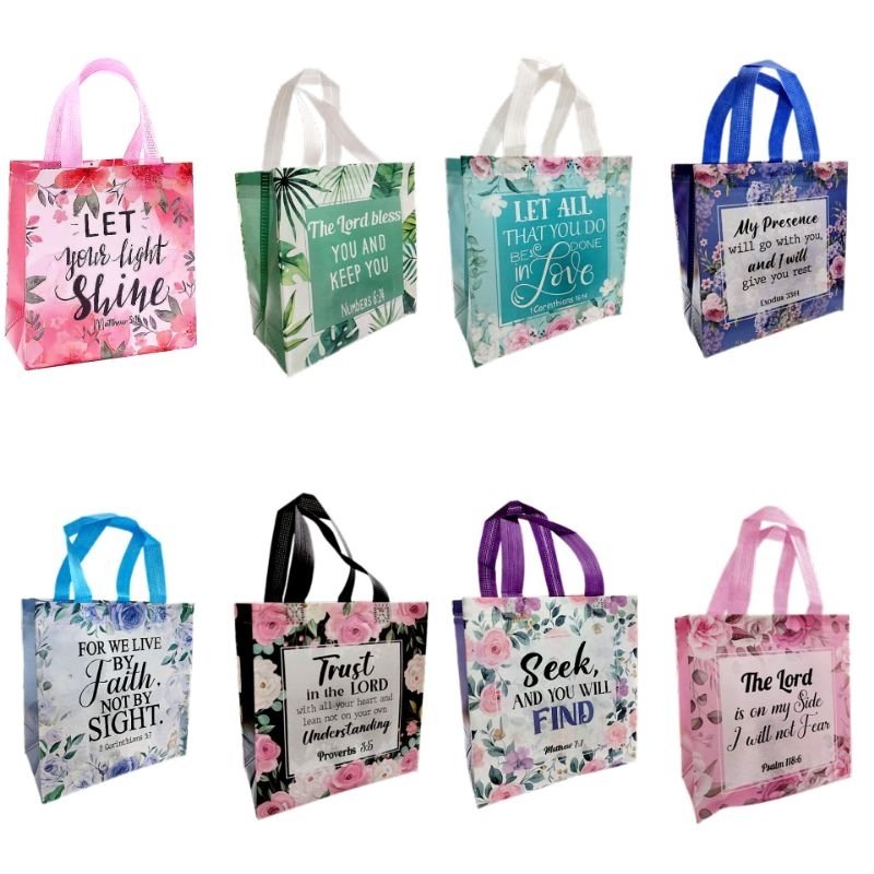 Bible Verse Non Woven Gift Bag * Eco Friendly Tote bag * Souvenir * Christian Gift * Good News and Resources