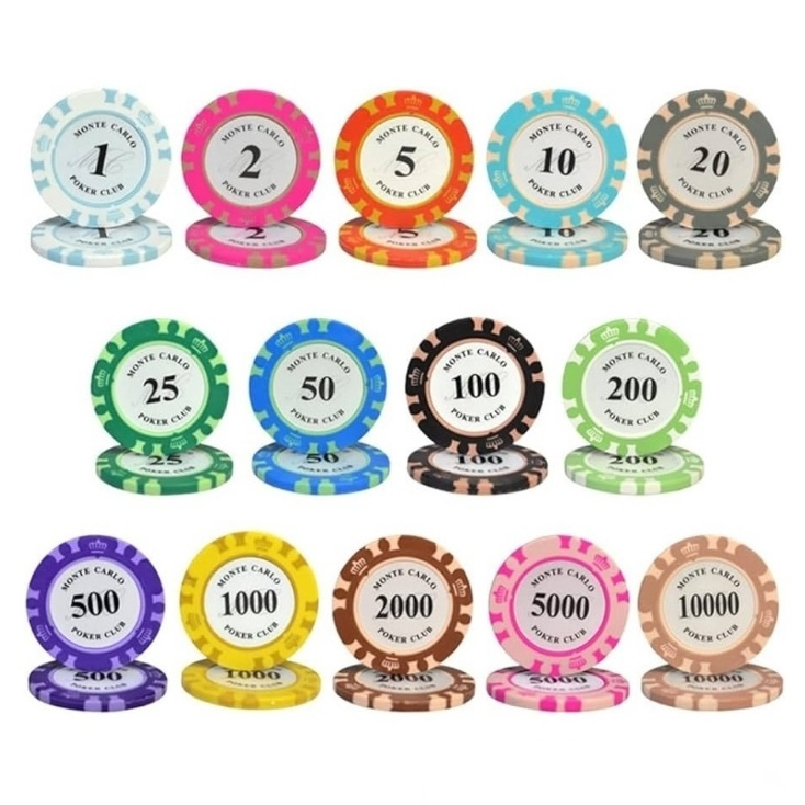 UMI 14g Premium Monte Carlo Casino Poker Chips Poker Set Monte Carlo Texas Holdem Poker Game Playing Card Chip 德州扑克筹码套装