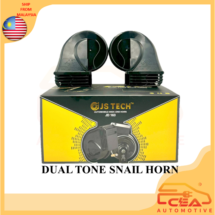 1SET 12V Car Dual Tone Snail Horn Twin Tone power Compact Klakson Waterproof Durable Automotive Accessories Hon Kereta
