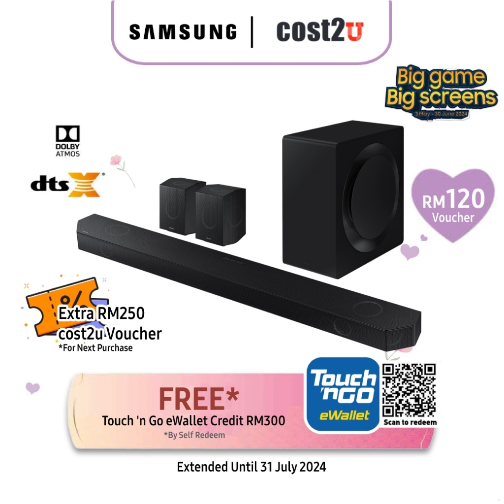 [New] Samsung Q990D 11.1.4 Ch Q-series Soundbar HW-Q990D/XM Cinematic Sound Bar Speaker Home Audio 音箱 JBL Sony Theater