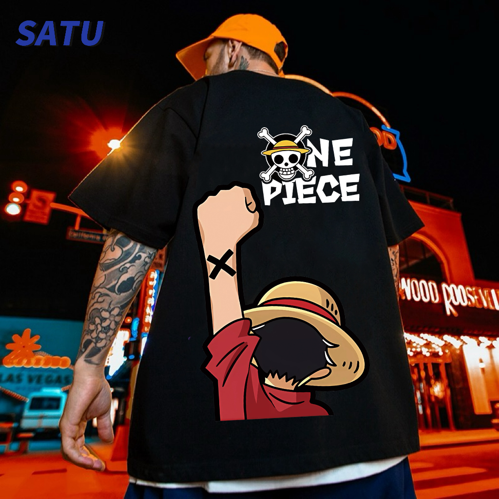 SATU Summer T-shirt Men's Round Neck Regular Shirt T-shirt Carding Half Sleeve Casual Shirt Women's Ready Stock!!!