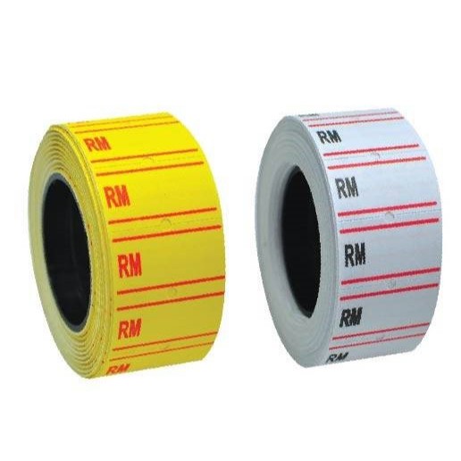 Price Label RM Sticker High Quality Tag Single Line MX5500 /Sato SP Price Labeller Stiker Harga 标签标价贴